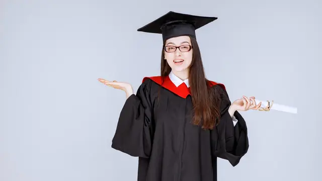 Ilustrasi lulus, kelulusan, wisuda