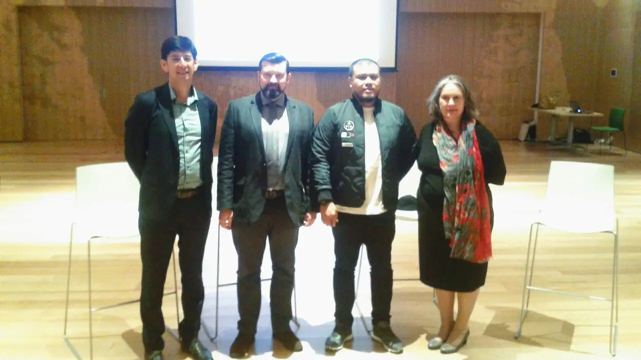 (Dari kiri ke kanan) Dr Justin Lee, Thomas Caldwell, dan Joko Anwar