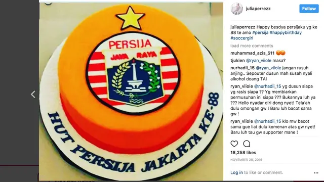 Julia Perez dan HUT Persija Jakarta