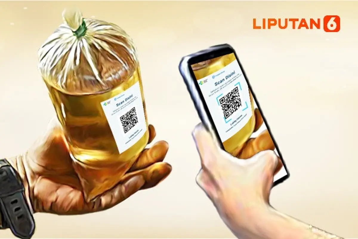 Banner Infografis Pembelian Minyak Goreng Curah Wajib Pakai PeduliLindungi. (Liputan6.com/Abdillah)
