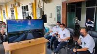 BBPJN Sumsel menjelaskan proyek-proyek pembangunan dan perbaikan infrastruktur yang dilakukan, salah satunya perbaikan Jembatan Keramasan lama di Kota Palembang Sumsel (Liputan6.com / Nefri Inge)