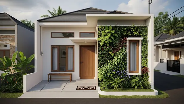 Rumah Ramah Lingkungan dengan Penggunaan Taman Vertikal