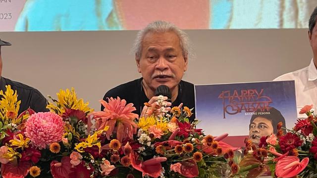 Harry Sabar saat konferensi pers di kawasan Cikini, Jakarta Pusat, Sabtu (24/6/2023).