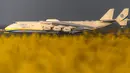 Pesawat Antonov An-225 Mriya berjalan di landasan Vaclav Havel Airport di Praha, Republik Ceko, Kamis (12/5). Pesawat kargo terbesar di dunia ini tengah melakukan penerbangan komersial pertama dari Praha ke Perth, Australia. (REUTERS/David W Cerny)