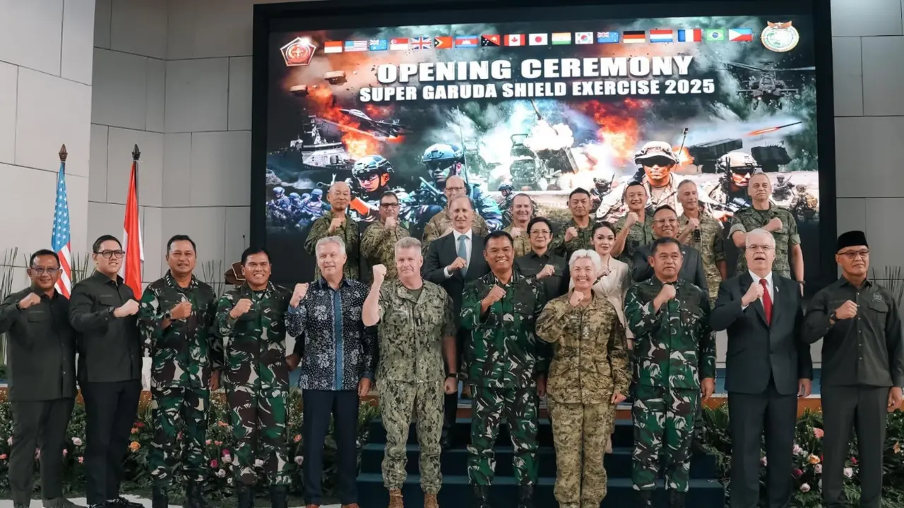 Tahun ini, Latihan Super Garuda Shield (XSGS) 2025 melibatkan aset dan personel dari 13 negara, dengan berbagai rangkaian latihan yang digelar di sejumlah lokasi di Indonesia (Dok. SAF).