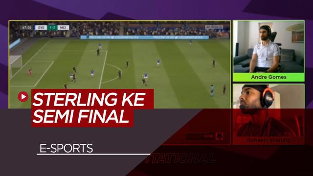 Berita Video Raheem Sterling kembali memenangkan pertandingan melawan Andre Gomes di ePreimier League FIFA 20