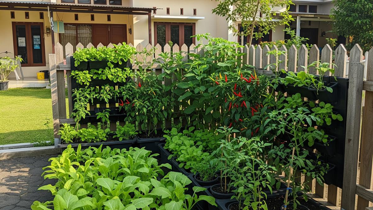 9 Ide Kebun Sayur Gantung di Rumah Kecil, Maksimalkan Lahan Sempit