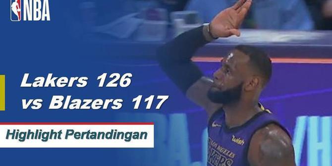 Cuplikan Hasil Pertandingan NBA : Lakers 126 vs Blazers 117