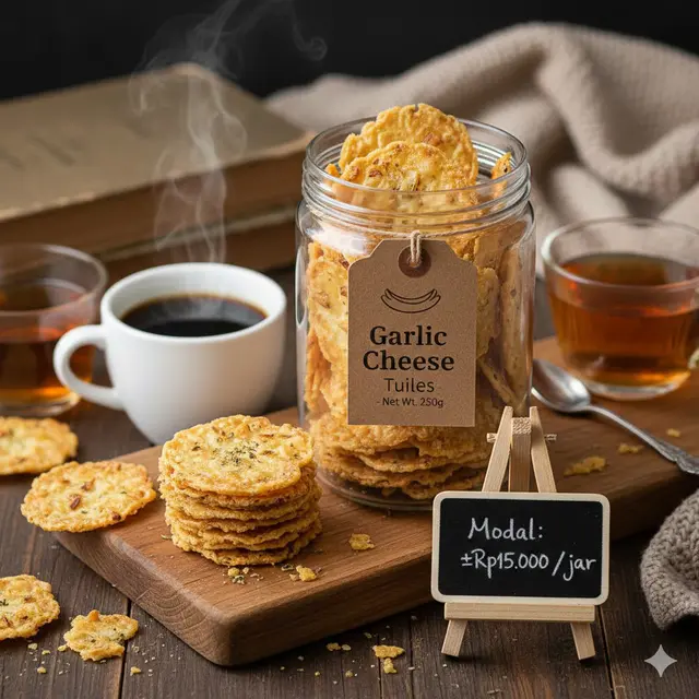 Garlic Cheese Tuiles (Gemini AI)