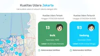 Dinas Lingkungan Hidup (DLH) DKI Jakarta meluncurkan platform integrasi data pemantauan kualitas udara di laman udara.jakarta.go.id. (Nila Chrisna).