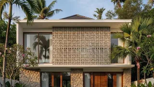 Cara Memilih Motif Roster agar Fasad Rumah Tidak Terlihat Kuno/ AI Generated
