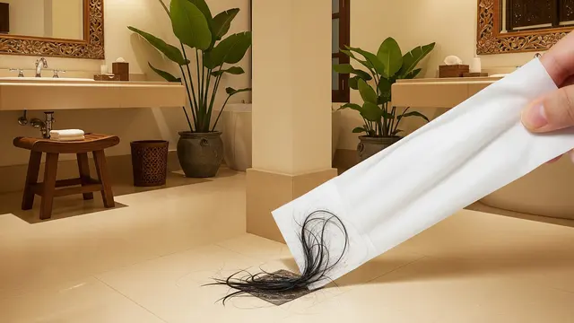 Cara Membersihkan Rambut Rontok di Kamar Mandi Tanpa Harus Menyentuhnya, Praktis dan Higienis