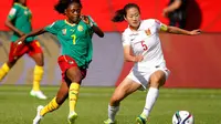 timnas wanita tiongkok, wu haiyan, di Piala Dunia Wanita 2015 (AFP/Kevin C. Cox)