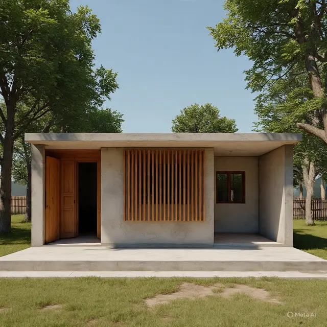 Rumah Sederhana Modern di Desa Ukuran 7x8