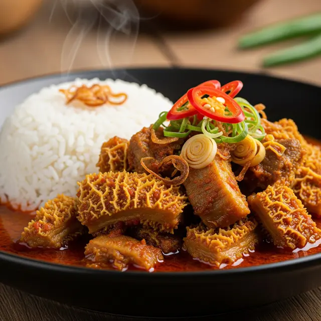 Gulai Babat Sapi Tanpa Santan (Image by Gemini AI)