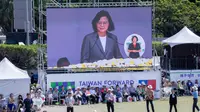 Presiden Tsai Ing-wen menyampaikan pesan mendalam selama pidato pembukaan di Istana Presiden, Taipei, Taiwan, Kamis (10/10/2019). (Official Photo by Wang Yu Ching / Office of the President)