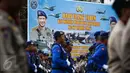 Puluhan anggota polisi air dan udara mengikuti upacara peringatan hari ulang tahun (HUT) Kepolisian Perairan dan Udara (Pol Airud) yang ke-66 di Jakarta, Kamis (1/12). (Liputan6.com/Faizal Fanani)