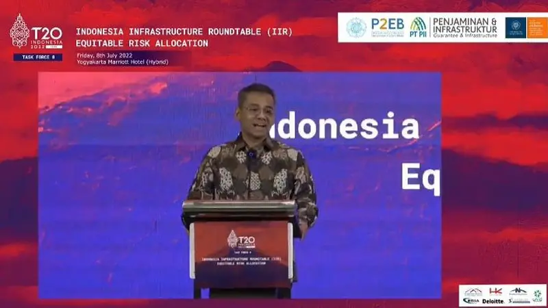 Wakil Menteri Keuangan (Wamenkeu) Suahasil Nazara dalam T20 Event Indonesia Infrastructure Roudtable, Jumat (8/7/2022).