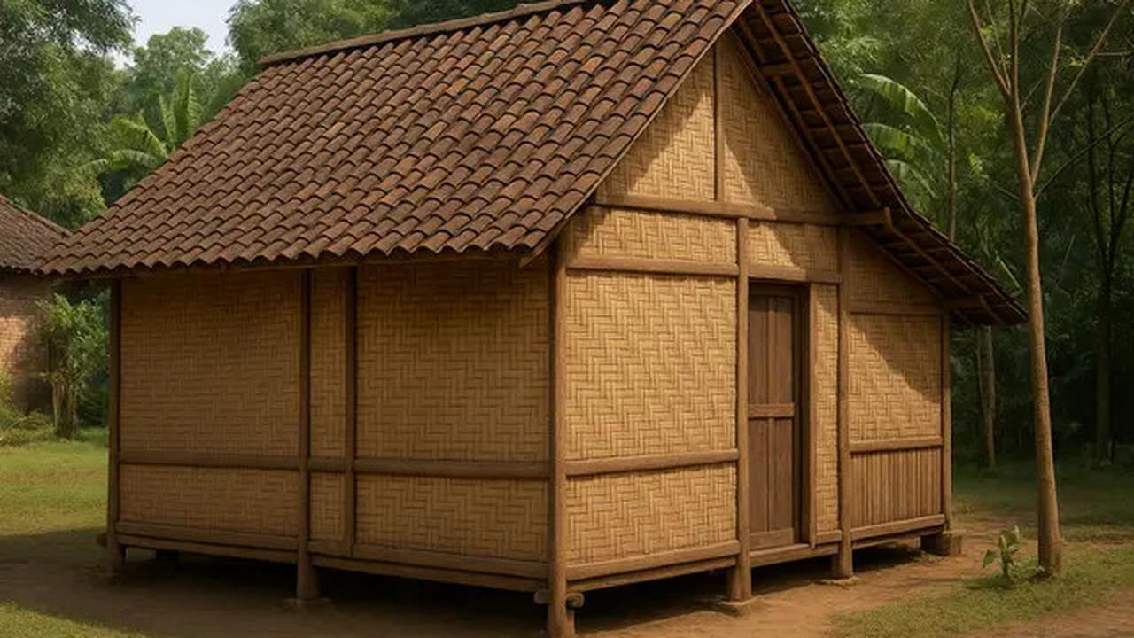 5 Rumah Anyaman Bambu (Rumah Gedek) Khas Jawa Tempo Dulu