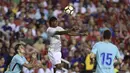 Marcus Rashford (tengah) mencetak tiga gol bagi Manchester United selama tour bulan Juli 2017. Gol Rashford masing-masing ke gawang LA Galaxy dan Manchester City. (AFP/Brendan Smialowski)