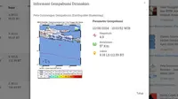 Gempa pagi hari pukul 10:03:52 WIB, lindu terjadi di wilayah Kabupaten Malang, Provinsi Jawa Timur (Jatim), seperti dilaporkan Badan Meteorologi, Klimatologi, dan Geofisika (BMKG). (www.bmkg.go.id)