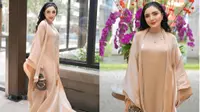 8 Potret Ashanty Pakai Kaftan Satin, Tampilan Mewah dan Elegan