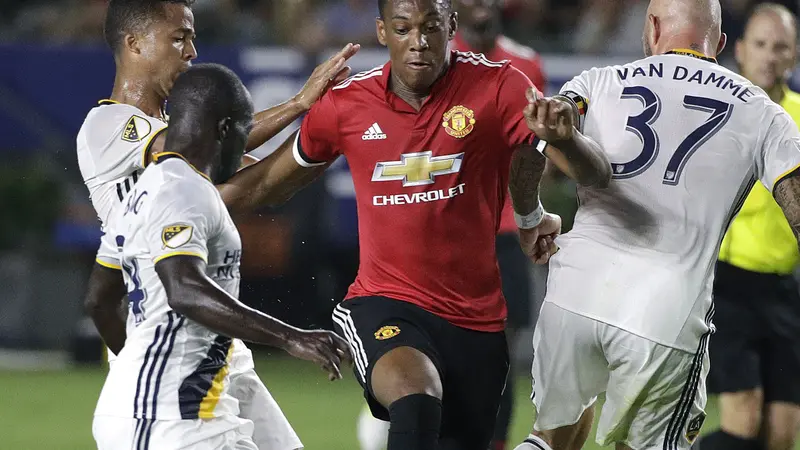 Pemain Manchester United (MU), Anthony Martial. (AP/Jae C. Hong)