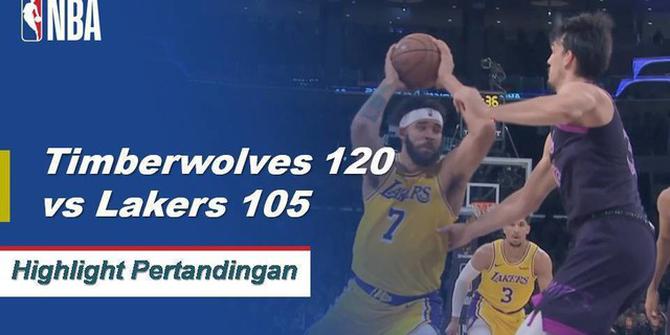 Cuplikan Hasil Pertandingan NBA : Timberwolves 120 vs Lakers 105