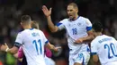 Bosnia baru bisa menyamakan kedudukan melalui akurasi tandukan Edin Dzeko pada menit ke-70. (AP Photo/Armin Durgut)