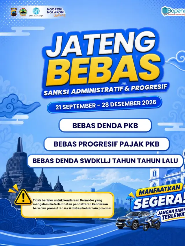 Jadwal Program Pajak Kendaraan di Jawa Tengah