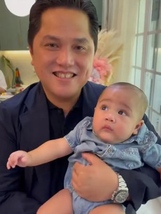 Erick Thohir dan Rayyanza (Instagram/raffinagita1717)