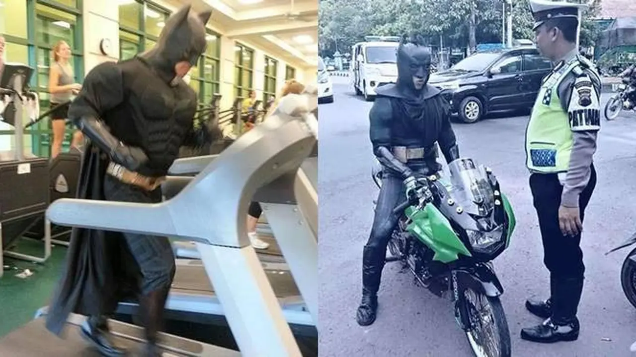 5 Potret Nyeleneh Orang Pakai Kostum Batman Ini Bikin Geleng Kepala