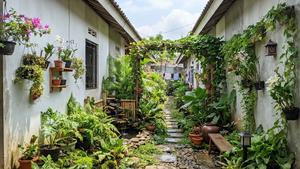 6 Cara Mengubah Lorong Sempit Menjadi Taman Hijau, Tampilan Rumah Seperti di Surga