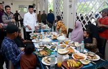 Senyum Warga di Kampar Riau Makan Siang Bareng Presiden Jokowi: Nanti Dibungkus Pak