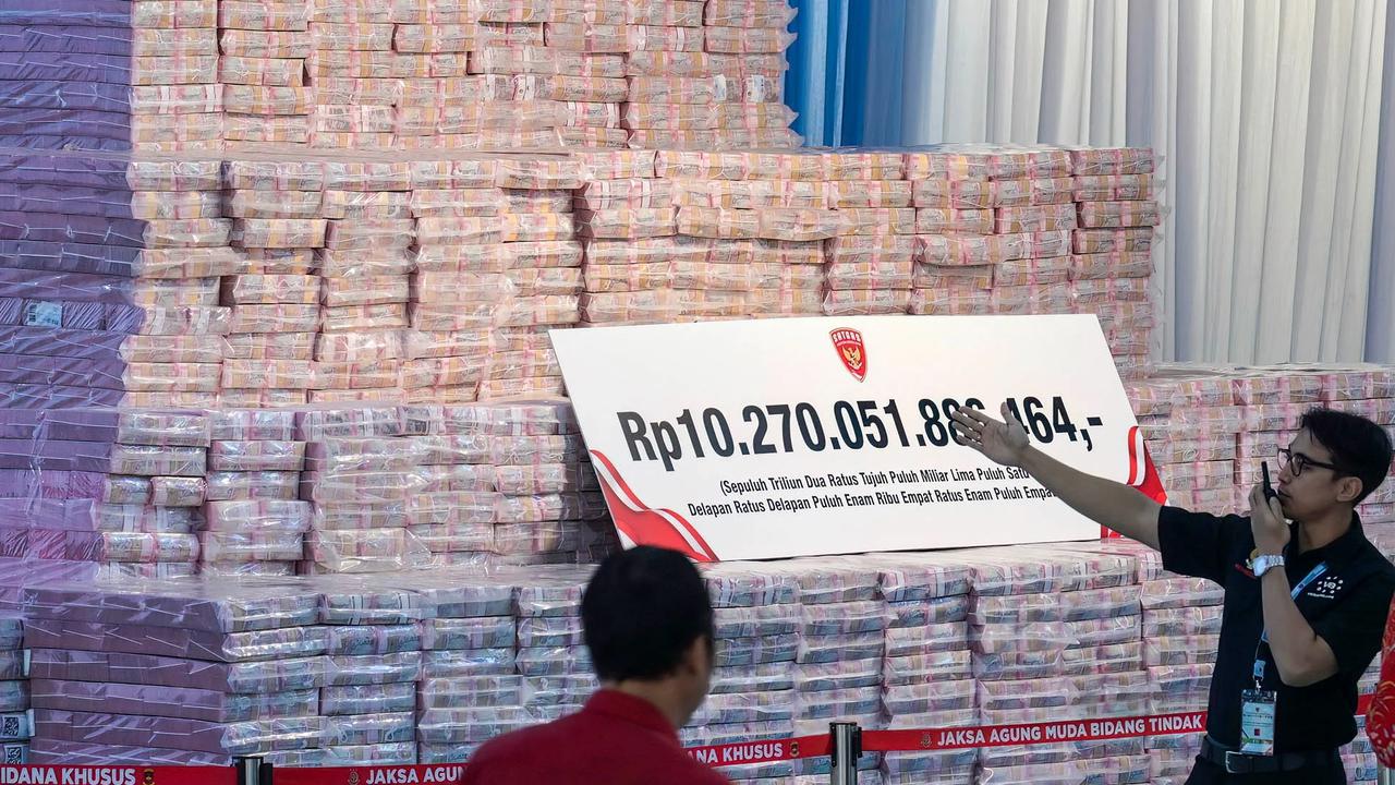 FOTO: Kejagung Pamerkan Rp 10, 2 Triliun Hasil Sitaan Kejahatan Lingkungan