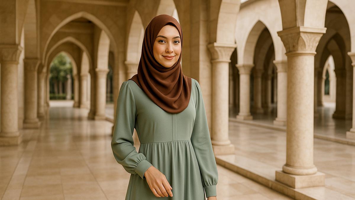 9 Warna Jilbab 2025 yang Bagus untuk Gamis Sage Green, Hijaber Tampil Percaya Diri