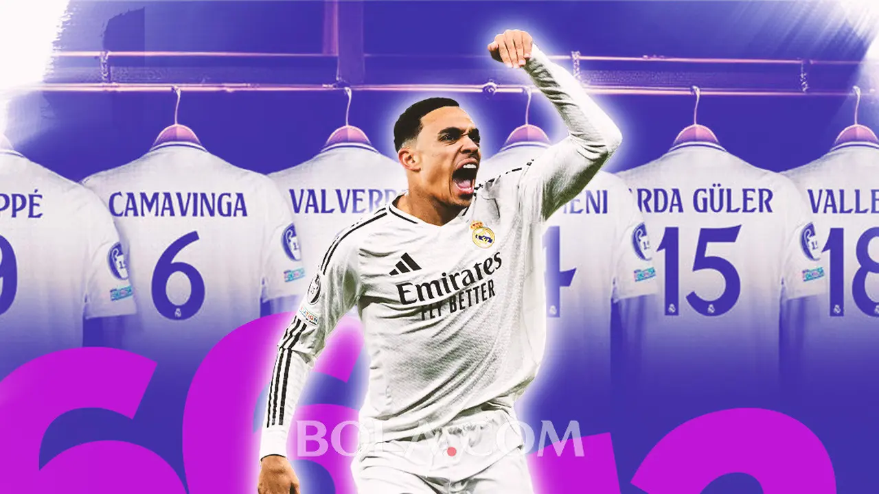 Real Madrid - Ilustrasi nomor punggung Trent Alexander-Arnold