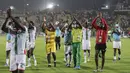 Senegal akan menunggu pemenang partai semifinal lainnya antara Kamerun dan Mesir, yang bertanding pada Jumat (4/2) dini hari WIB. Duel Senegal melawan pemenang Kamerun vs Mesir akan memperebutkan gelar juara Piala Afrika 2021. (AP/Sunday Alamba)
