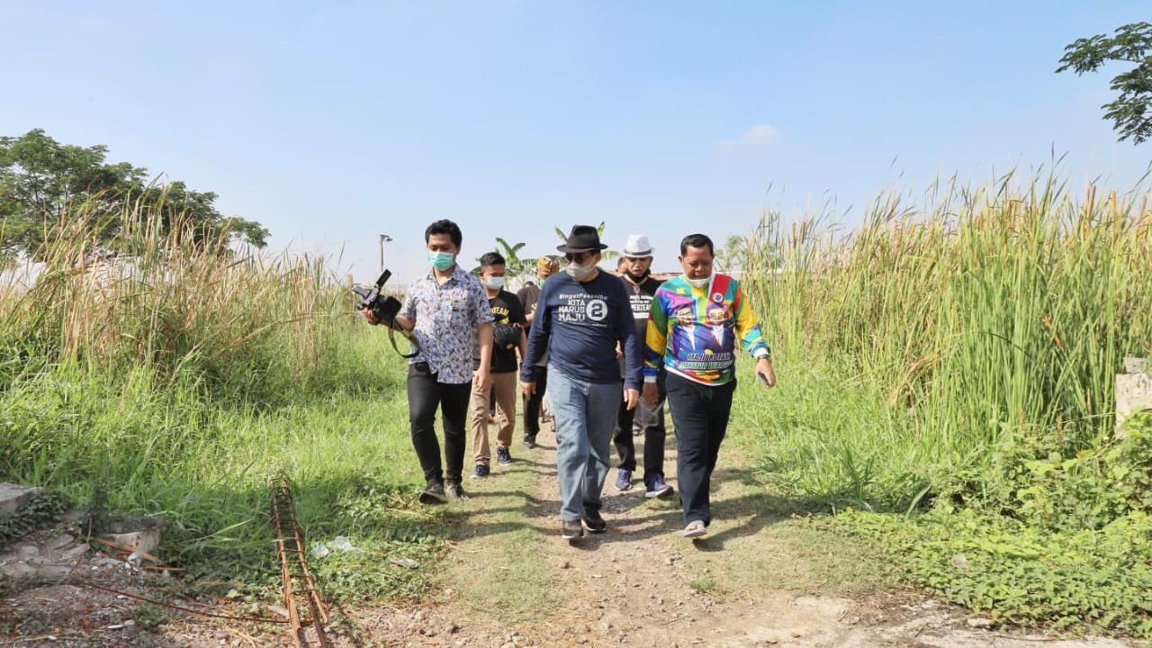Calon wali Kota Machfud Arifin kunjungan ke daerah perbatasan Surabaya (Foto: Istimewa)