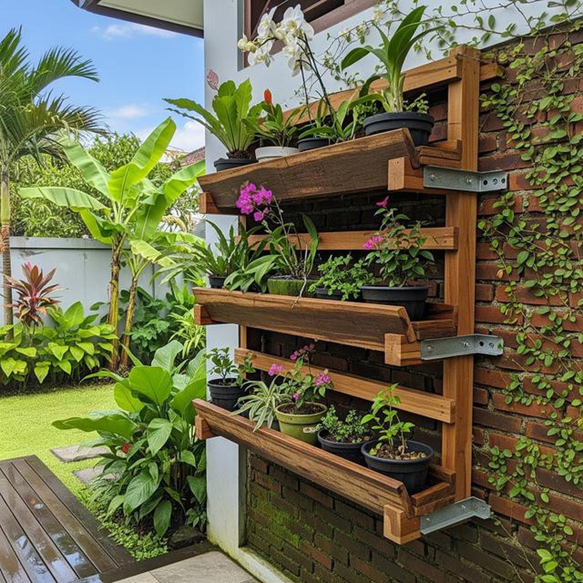 8 Model Rak Tanaman Bertingkat di Pekarangan Rumah yang Tahan Cuaca