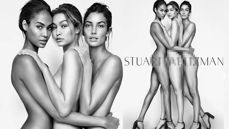 Joan Smalls Gigi Hadid Lily Alridge - Stuart Weitzman Spring 2016