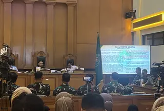 Sidang kasus Andrie Yunus (Foto: Radityo/Liputan6.com)