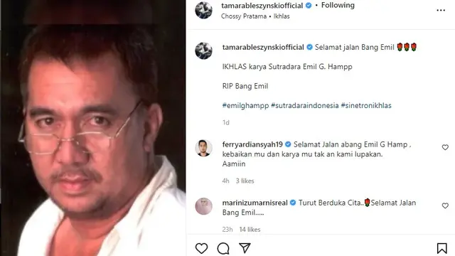 Tamara Bleszynski mengenang Emil G Hampp sutradara sinetron Ikhlas