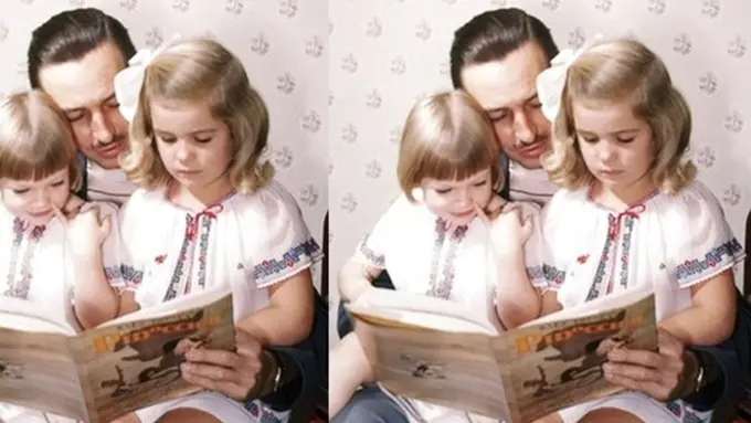 Walt Disney dan dua putrinya (c) AFP