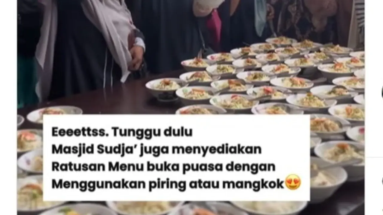 Masjid di Sleman Bagikan Takjil dengan Piring dan Mangkuk untuk Kurangi Sampah