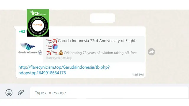 Klaim Garuda Indonesia bagikan uang Rp 5 juta untuk Memperingati penerbangannya yang ke 73 tahun