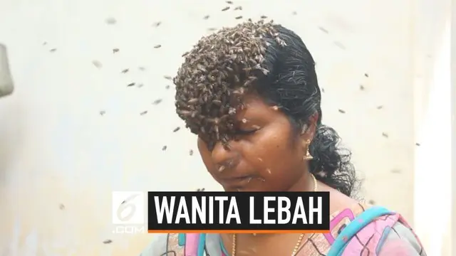 VIDEO: Wanita India Nekat Selimuti Wajah Dengan Ratusan Lebah