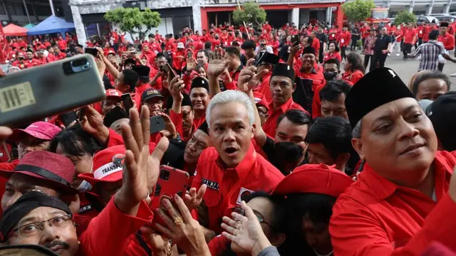 Ganjar Pranowo tiba di lokasi acara Hut ke-50 PDIP