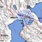 Gempa Magnitudo 4,1 menggetarkan wilayah Luwu Timur Sulsel, Selasa pagi (3/9/2024). (Liputan6.com/ Dok BMKG)