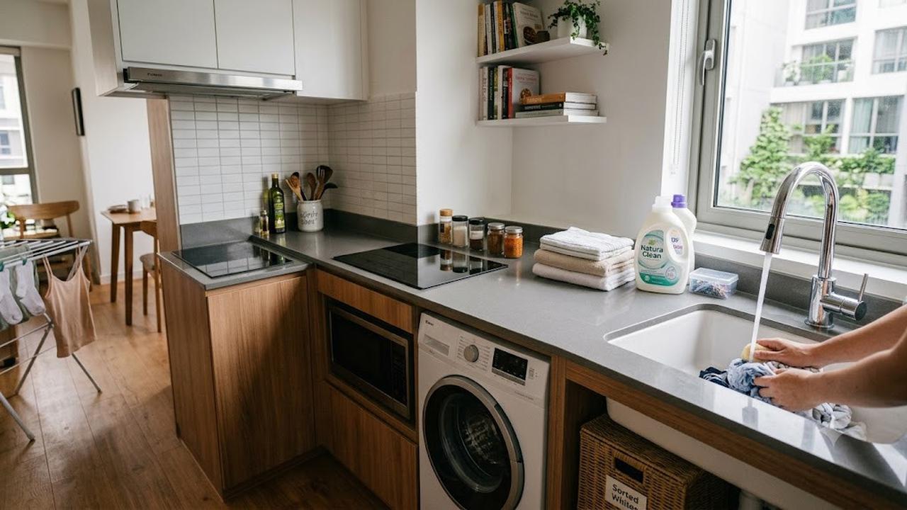 Ide Dapur Kecil yang Tetap Kering Meski Area Cucinya Menyatu